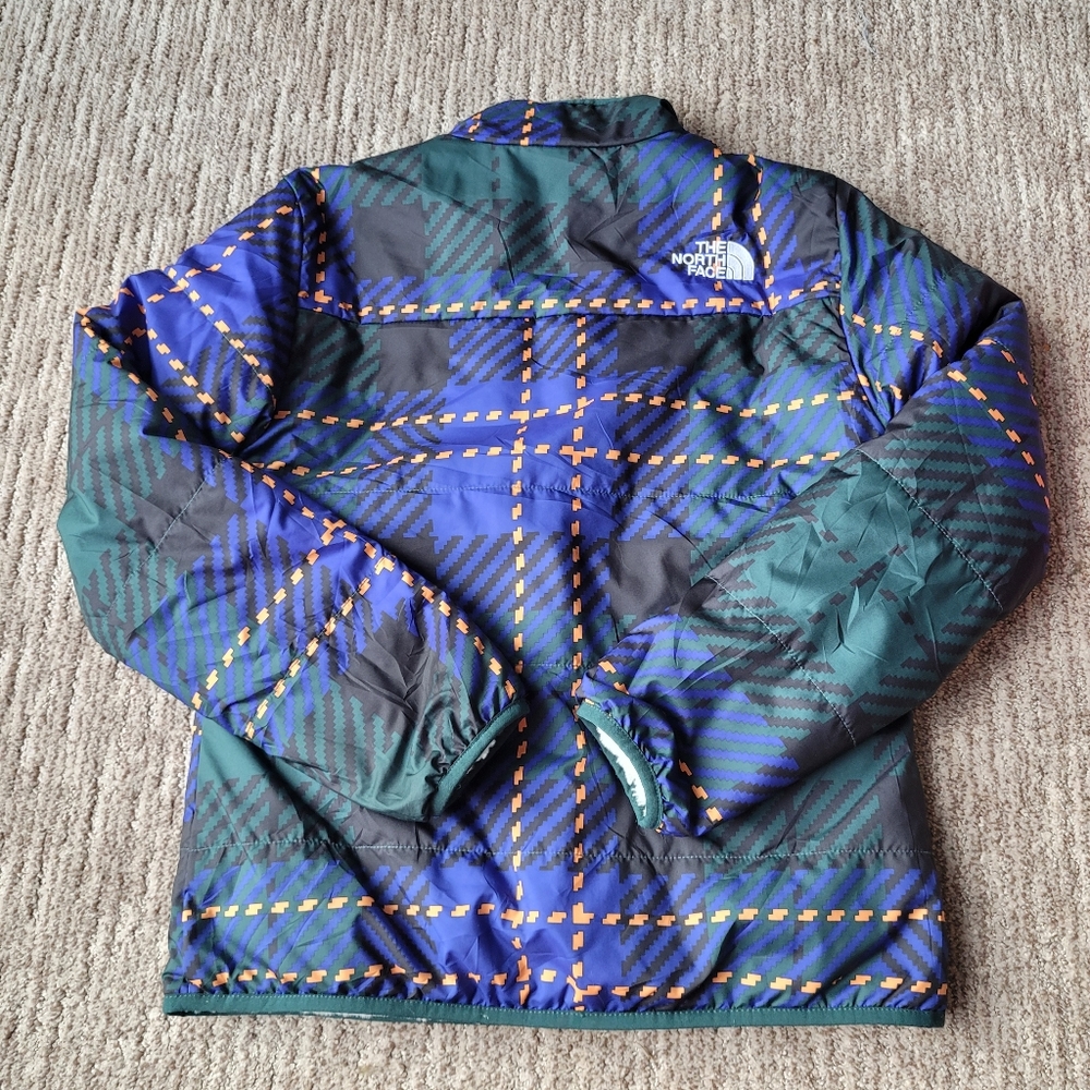 THE NORTH FACE REVERSIBLE  WINTER FALL JACKET PLUSH LINER PURPLE GREEN GIRLS 12 - Picture 4 of 16